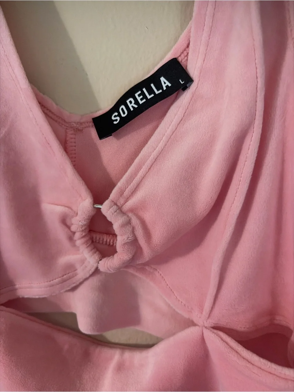 Sorella Pink Halter Crop Camisole with Ring Detail